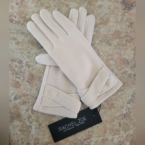Rachel Zoe Light Blush Bow Cuff Gloves